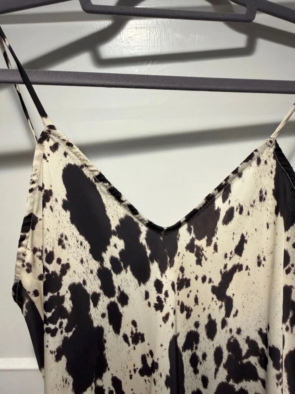 RESA Black and White Spatter Maxi Slip Dress - Picture 3 of 5
